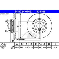 Bremsscheibe 'PowerDisc' | ATE (24.0324-0166.1)