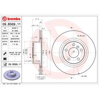 Remschijf COATED DISC LINE BREMBO, Remschijftype: Binnen geventileerd, u.a. für BMW, Toyota