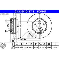 Bremsscheibe 'PowerDisc' | ATE (24.0325-0167.1)