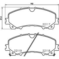 Remblokkenset, schijfrem BREMBO, u.a. für Nissan, Infiniti, Renault