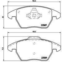 Remblokkenset, schijfrem BREMBO, u.a. für Audi, VW