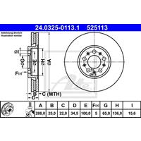 Bremsscheibe 'PowerDisc' | ATE (24.0325-0113.1)