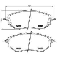 Remblokkenset, schijfrem BREMBO, u.a. für Subaru