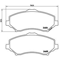 Remblokkenset, schijfrem BREMBO, u.a. für Fiat, Jeep, Dodge, Chrysler, VW