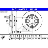 Bremsscheibe | ATE (24.0110-0359.1)