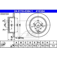 Bremsscheibe | ATE (24.0110-0384.1)