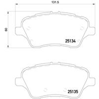 Remblokkenset, schijfrem BREMBO, u.a. für Ford