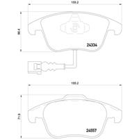 Remblokkenset voorzijde Brembo premium VW VOLKSWAGEN TIGUAN (5N_) 1.4 TSI