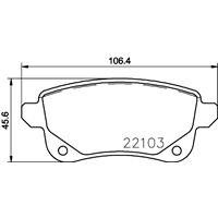 Remblokkenset, schijfrem BREMBO, u.a. für Renault, Nissan