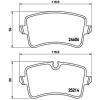 Remblokkenset, schijfrem BREMBO, u.a. für Audi, Porsche