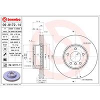 Remschijf COATED DISC LINE BREMBO, Remschijftype: Binnen geventileerd, u.a. für BMW