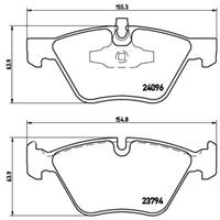 Remblokkenset, schijfrem BREMBO, u.a. für BMW