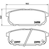 Remblokkenset, schijfrem BREMBO, u.a. für KIA