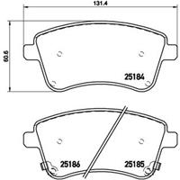 Remblokkenset, schijfrem BREMBO, u.a. für KIA