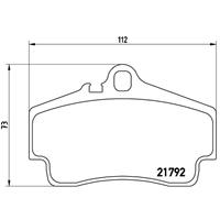 Remblokkenset, schijfrem BREMBO, u.a. für Porsche