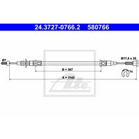 Seilzug, Feststellbremse hinten rechts ATE 24.3727-0766.2