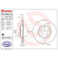 Bremsscheibe 'COATED DISC LINE' | BREMBO (09.9468.21)