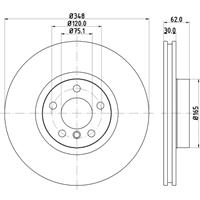 hellapagid Bremsscheibe 'PRO' | HELLA PAGID (8DD 355 117-741)