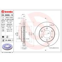 Bremsscheibe 'COATED DISC LINE' | BREMBO (09.9996.11)