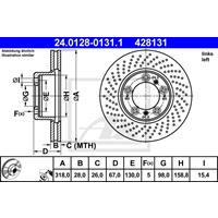 Bremsscheibe | ATE (24.0128-0131.1)