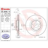 Remschijf COATED DISC LINE BREMBO, Remschijftype: Binnen geventileerd, u.a. für Nissan, Infiniti