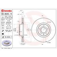 Bremsscheibe 'COATED DISC LINE' | BREMBO (09.9540.11)