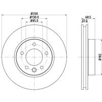 hellapagid Bremsscheibe 'PRO' | HELLA PAGID (8DD 355 109-741)