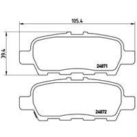 Remblokkenset, schijfrem BREMBO, u.a. für Suzuki, Nissan, Infiniti