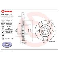 Bremsscheibe 'BREMBO MAX LINE' | BREMBO (09.7011.75)