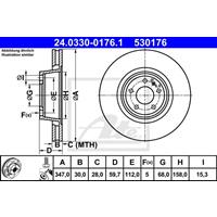 Bremsscheibe 'PowerDisc' | ATE (24.0330-0176.1)