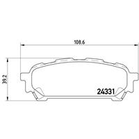 Remblokkenset, schijfrem BREMBO, u.a. für Subaru