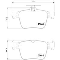 Remblokkenset, schijfrem BREMBO, u.a. für Audi, VW, Skoda, Seat, Cupra