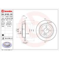 Bremsscheibe 'COATED DISC LINE' | BREMBO (08.9163.21)