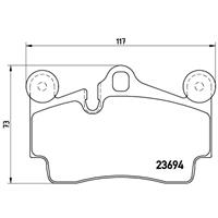 Remblokkenset, schijfrem BREMBO, u.a. für VW, Audi, Porsche