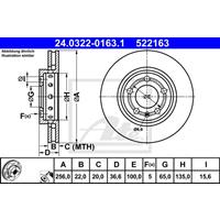 Bremsscheibe 'PowerDisc' | ATE (24.0322-0163.1)