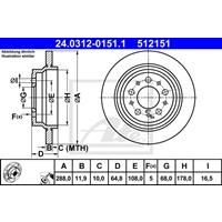 Bremsscheibe 'PowerDisc' | ATE (24.0312-0151.1)