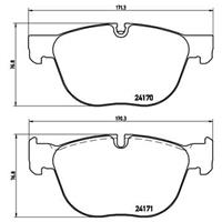 Remblokkenset, schijfrem BREMBO, u.a. für BMW