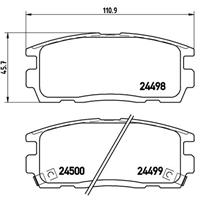 Remblokkenset, schijfrem BREMBO, u.a. für Opel, Chevrolet, Vauxhall, Pontiac