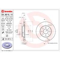 Bremsscheibe 'COATED DISC LINE' | BREMBO (09.8616.11)