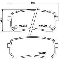 Remblokkenset, schijfrem BREMBO, u.a. für Hyundai, KIA