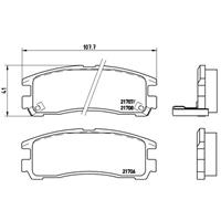 Remblokkenset, schijfrem BREMBO, u.a. für Mitsubishi, Chrysler, Hyundai