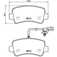 Remblokkenset, schijfrem BREMBO, u.a. für Opel, Nissan, Renault, Vauxhall