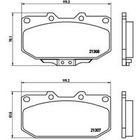 Remblokkenset, schijfrem BREMBO, u.a. für Subaru, Nissan, Toyota