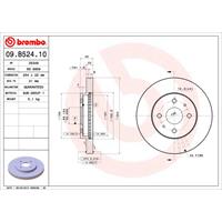 Remschijf BREMBO, Remschijftype: Binnen geventileerd: , u.a. für Daihatsu, Subaru