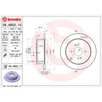 BREMBO Bremsscheiben HYUNDAI,KIA 08.A602.11 584111C800,584111C800 Scheibenbremsen,Bremsscheibe