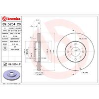 Bremsscheibe 'COATED DISC LINE' | BREMBO (09.5254.21)