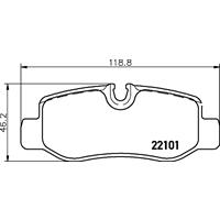 Remblokkenset, schijfrem BREMBO, u.a. für Mercedes-Benz