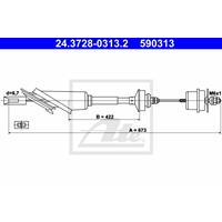 Seilzug, Kupplungsbetätigung ATE 24.3728-0313.2