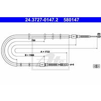 Seilzug, Feststellbremse hinten ATE 24.3727-0147.2