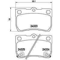 Remblokkenset, schijfrem BREMBO, u.a. für Lexus